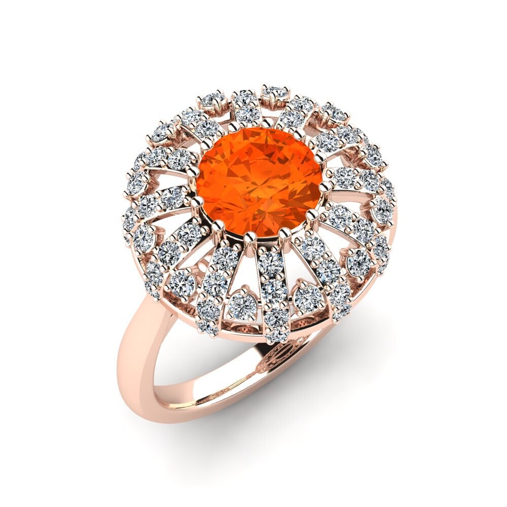 Fire Opal Engagement Ring Ballerini
