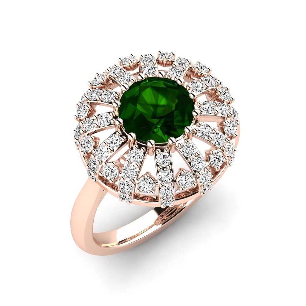 Turmalina verde Anillo de compromiso Ballerini