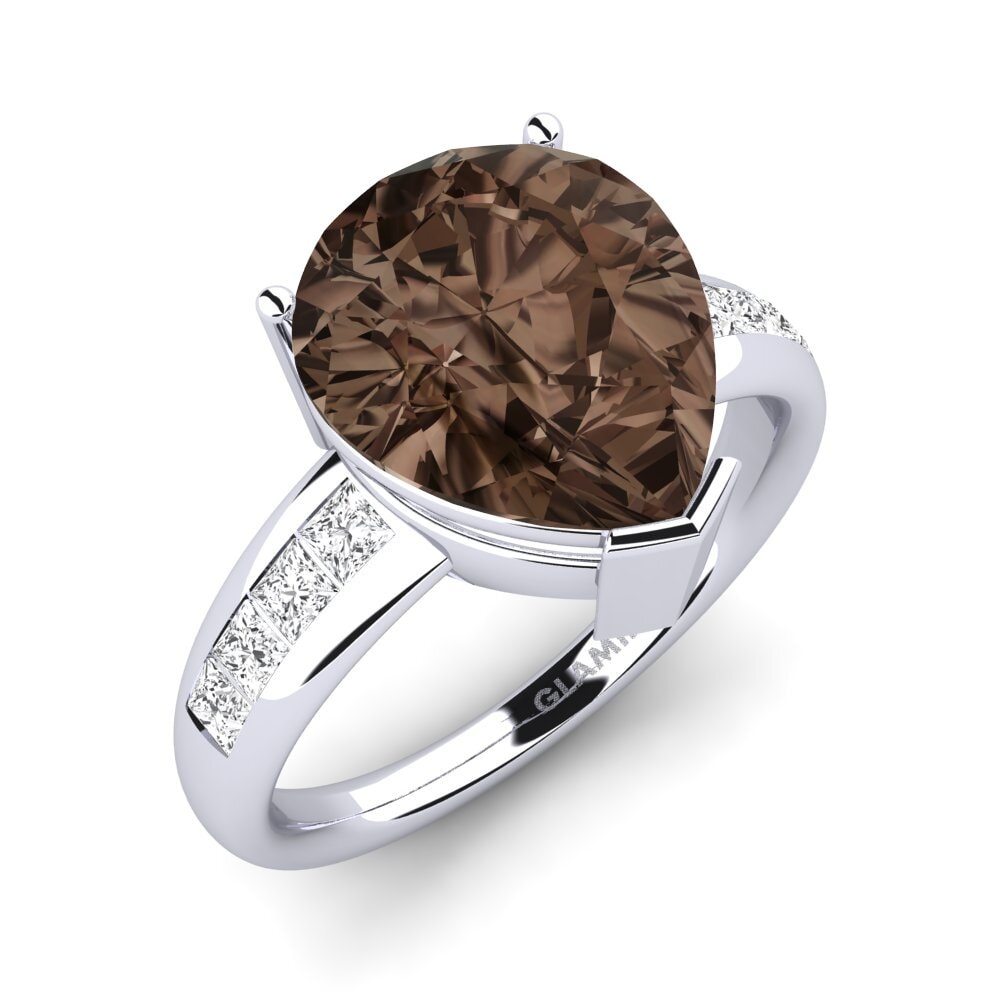 White Silver Ring Barinda