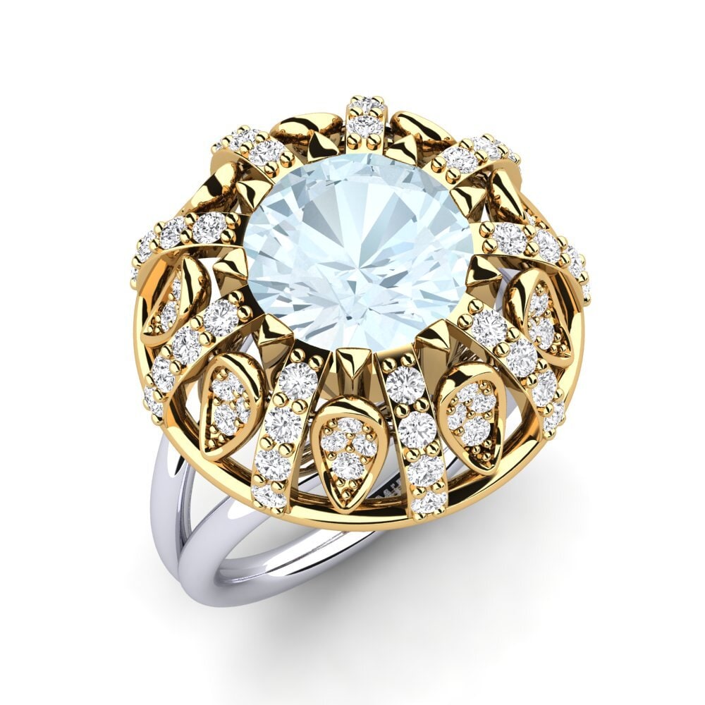 14ct Yellow / White Gold Engagement Ring Cindie
