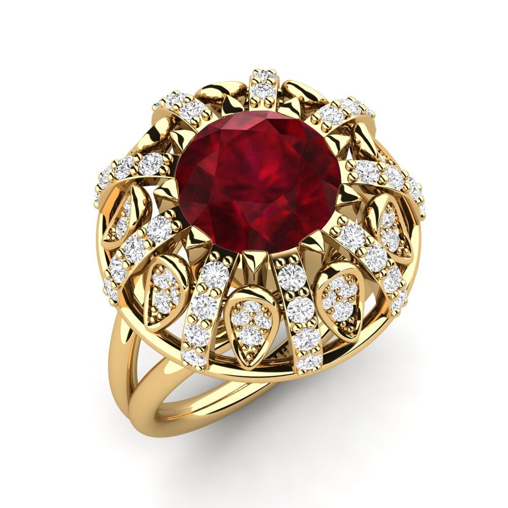 Anello Uomo Con Diamanti Creati In Laboratorio 2 Carati – Oro Giallo 14k Su Argento 925