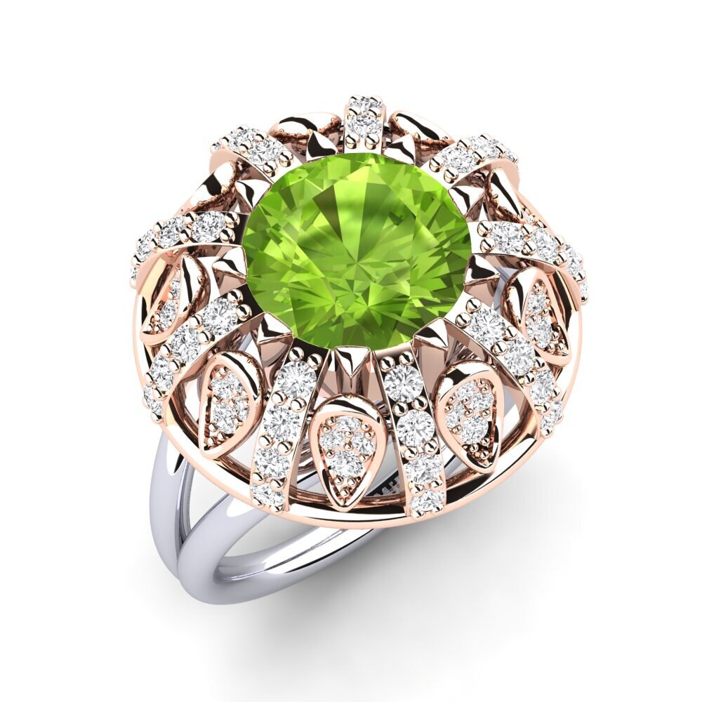 14K Rose & White Gold Engagement Ring Cindie