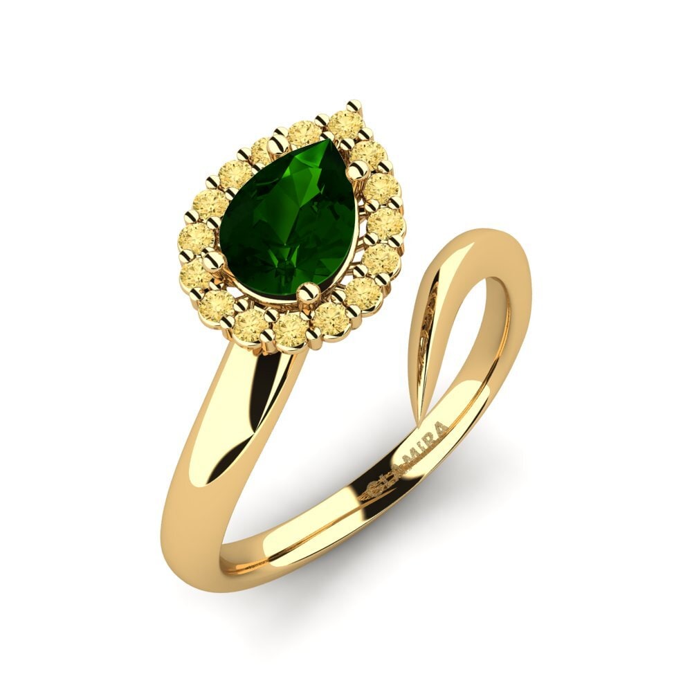 Turmalina verde Anillo de compromiso Jasminum