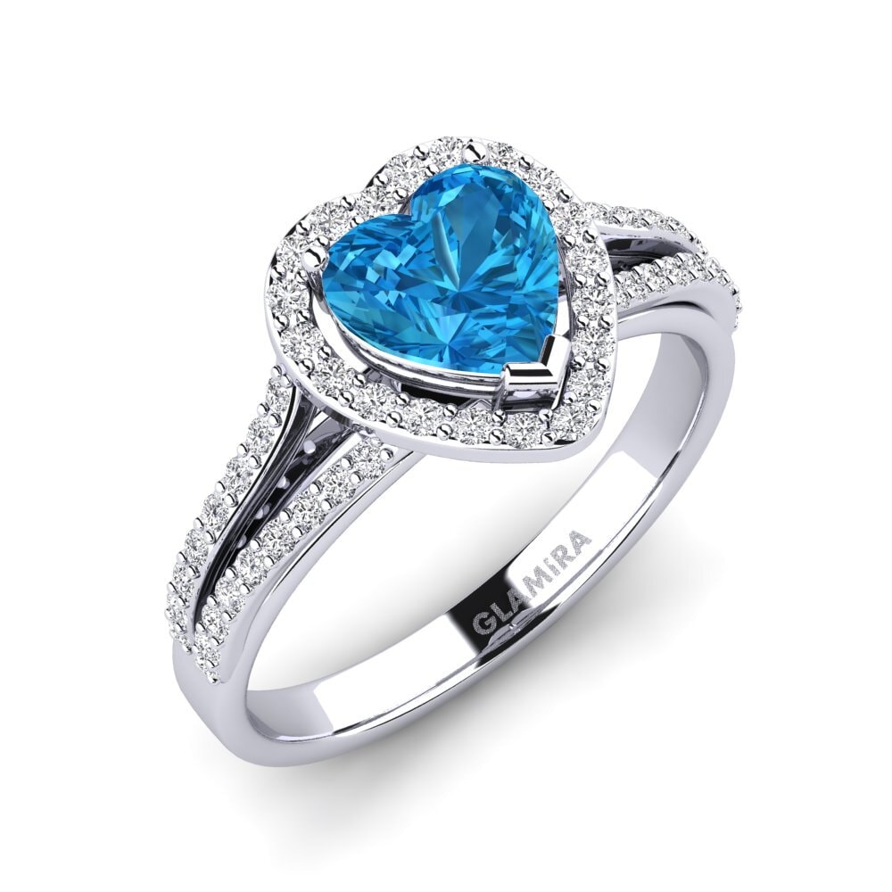 Blue Topaz Engagement Ring Lovelace