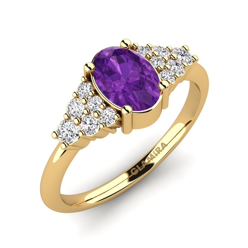 Amethyst Engagement Ring Nessaj