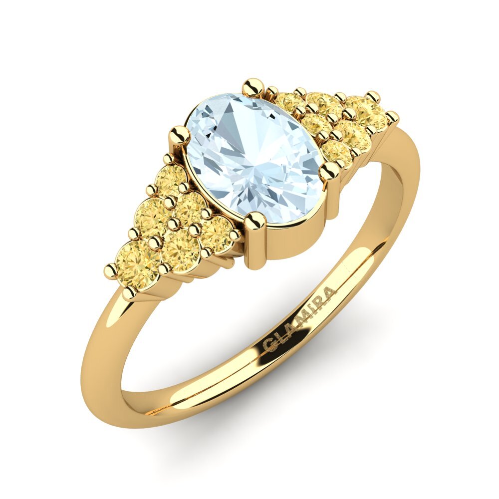Aquamarine Engagement Ring Nessaj