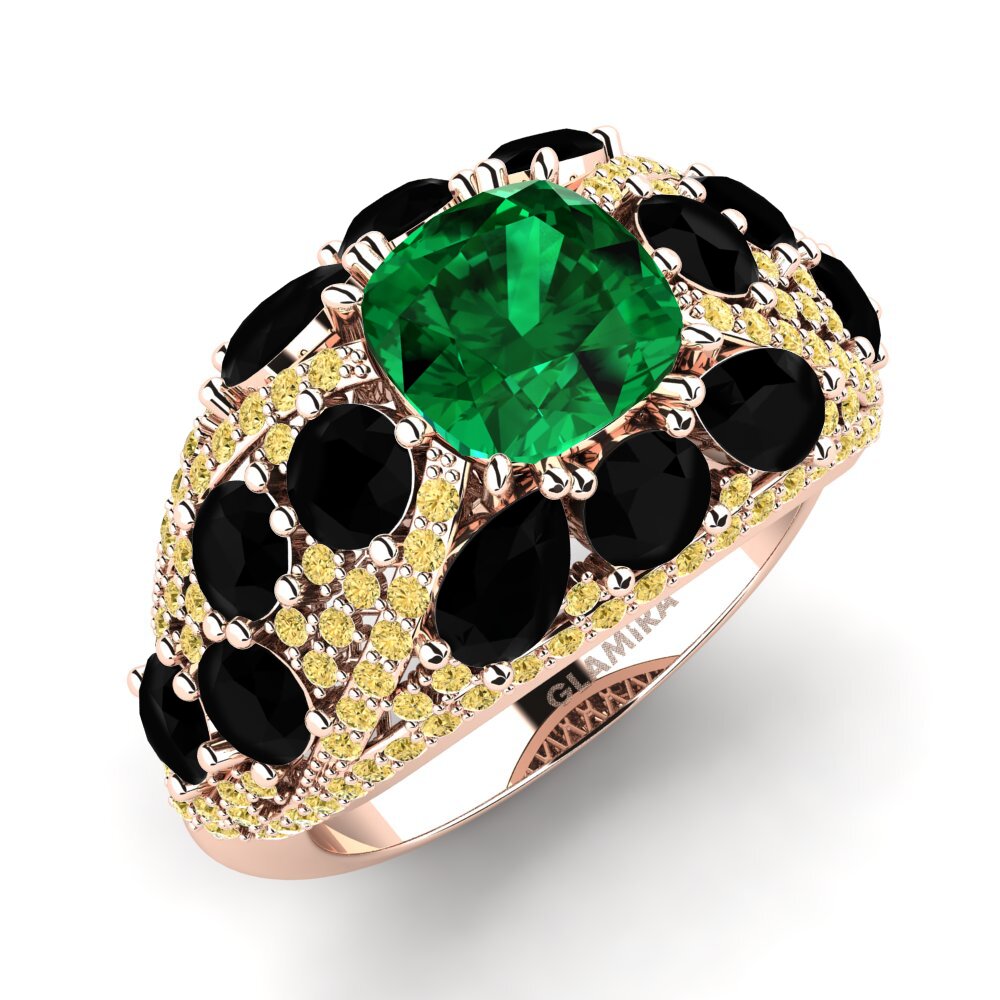 Smaragd (Gemaakt in het laboratorium) Verlovingsring Sanborn