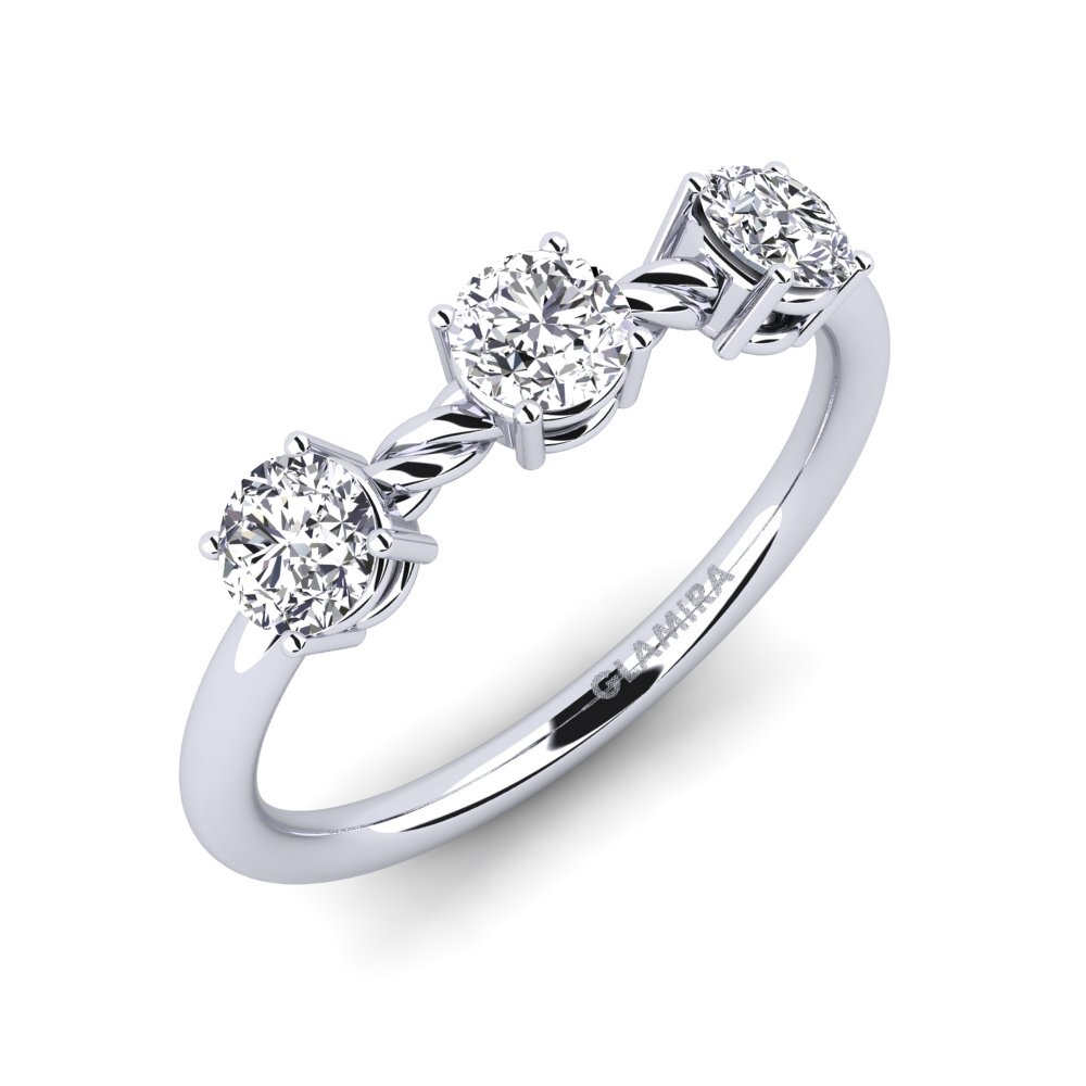 Anello Fidanzamento Malocchio 3 Carati Diamante Creato In Laboratorio – Placcato Oro Bianco 14K