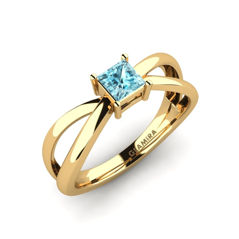 Prinzess Blauer Zirkon Verlobungsring Umbreon