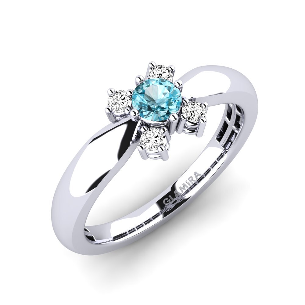 Blue Zircon Engagement Ring Uxie
