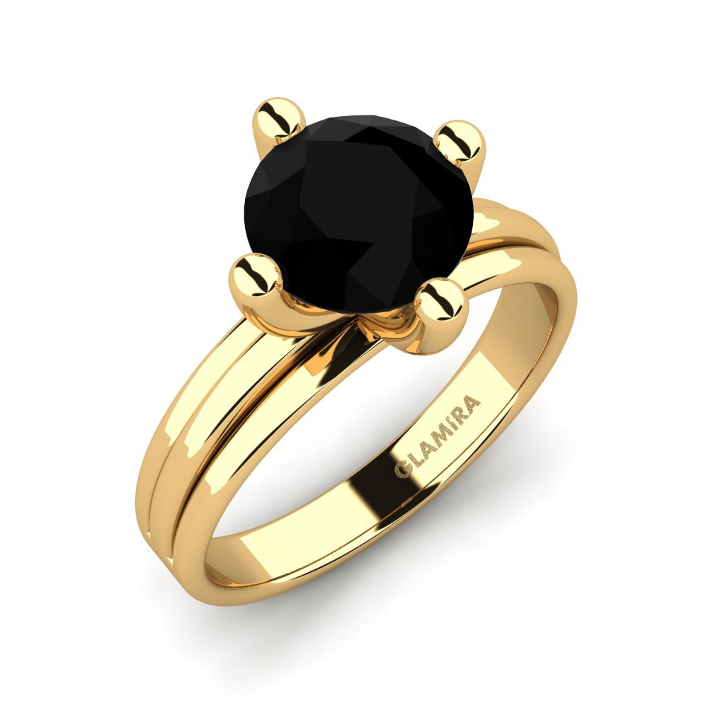 Black Onyx Engagement Ring Vanilluxe