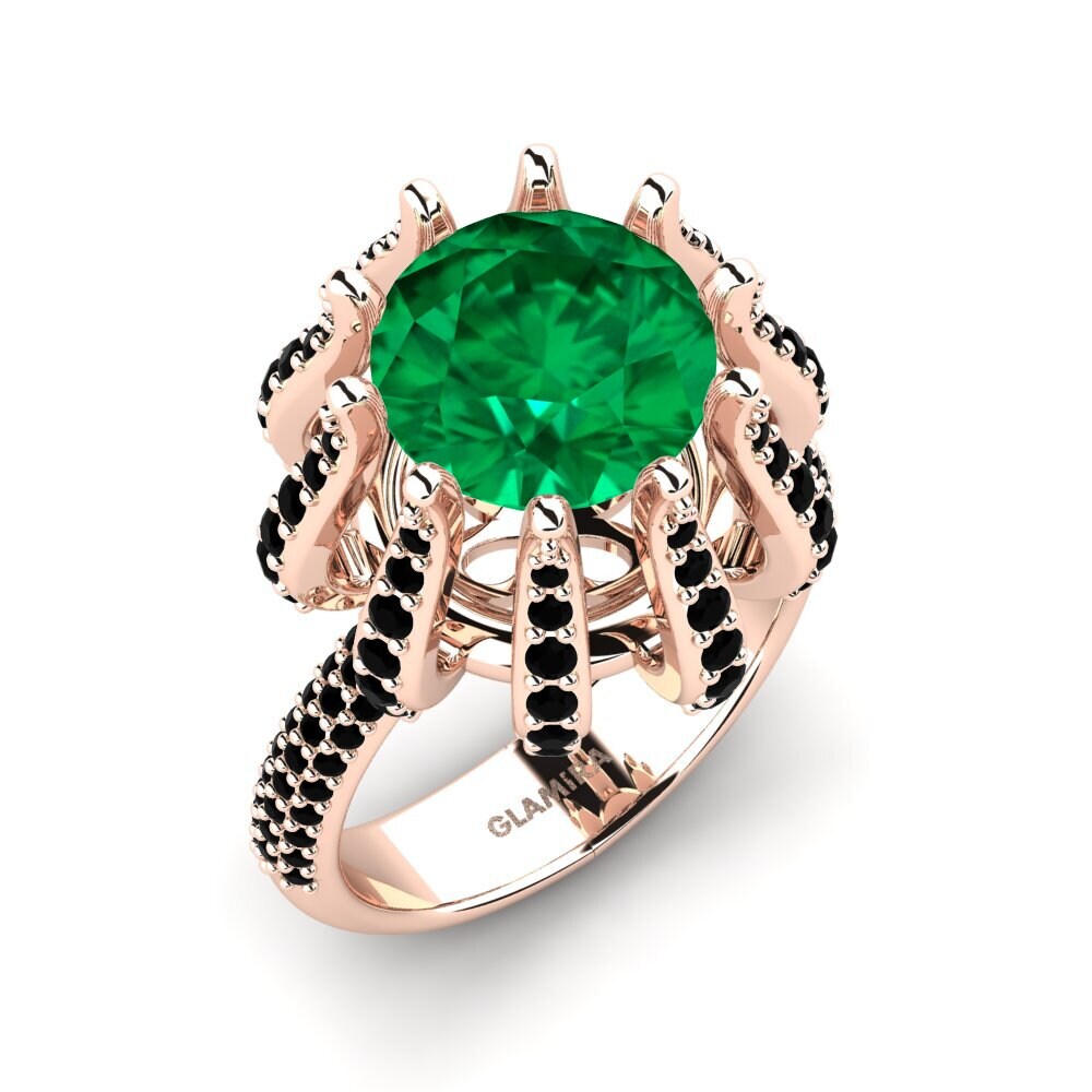 Smaragd (Gemaakt in het laboratorium) Verlovingsring Zekrom