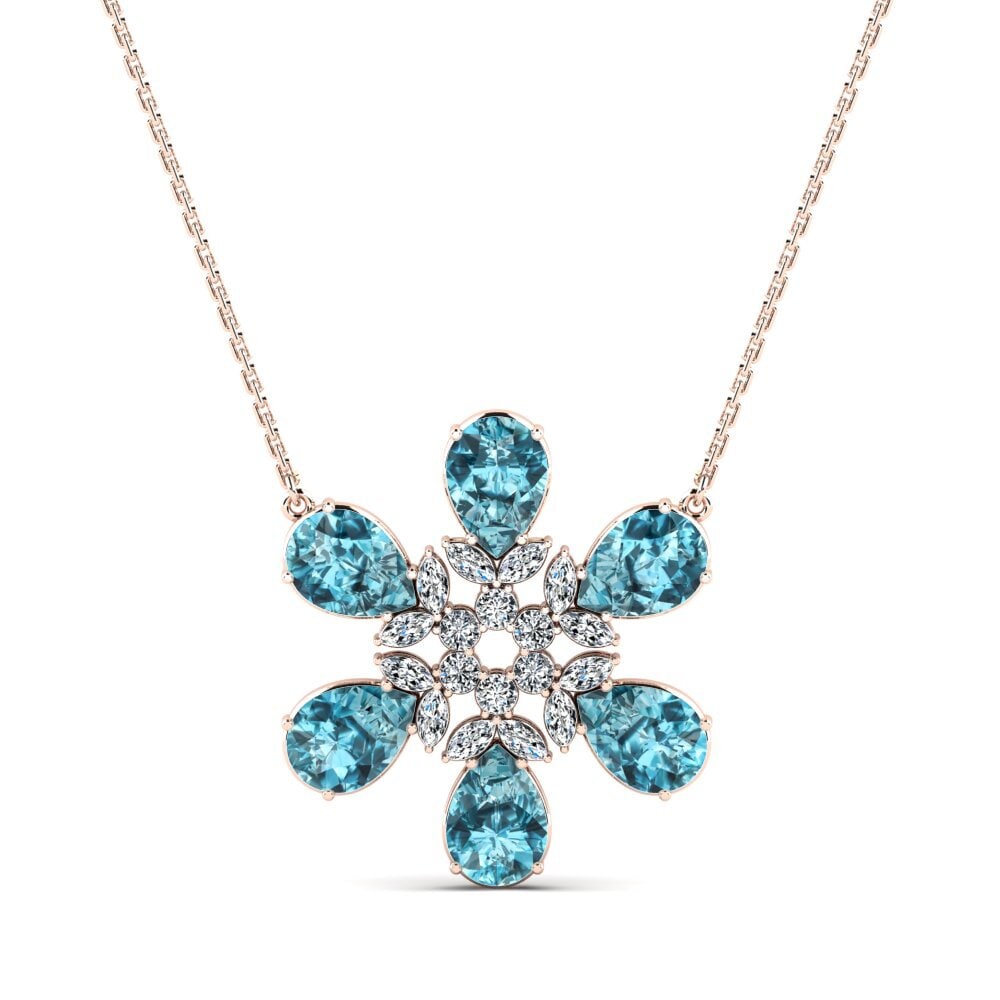 Blue Zircon Women's Necklace Ellard