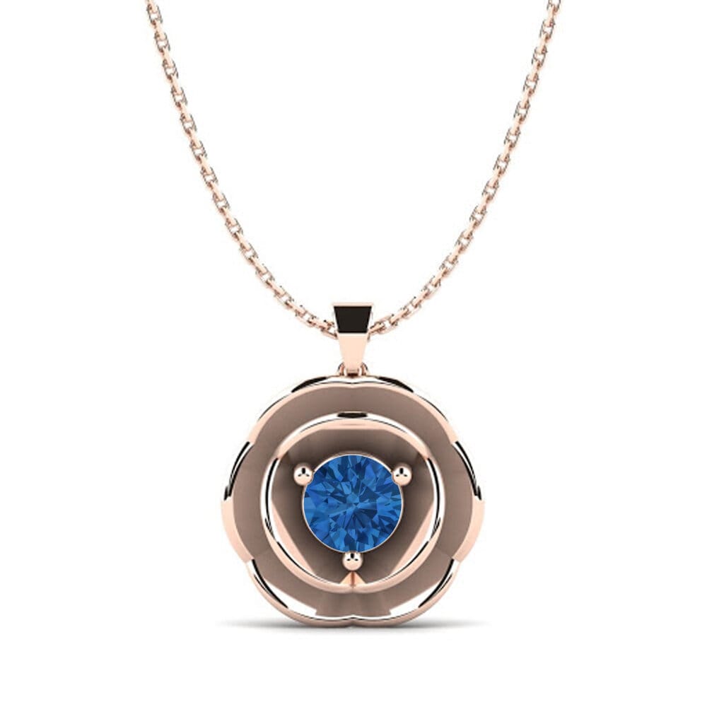 Circonita Azul Oscuro Colgante de Mujer Gisella