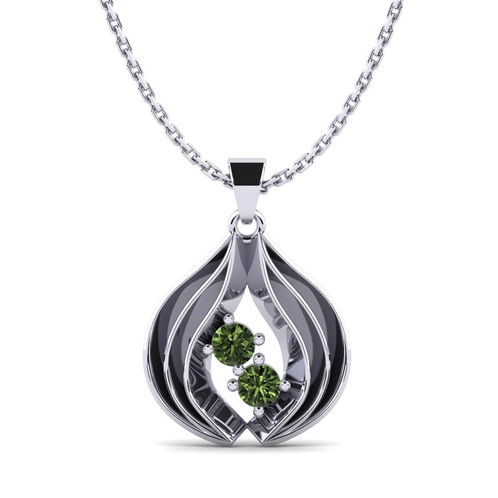 Zafiro Verde Colgante de Mujer Kasie