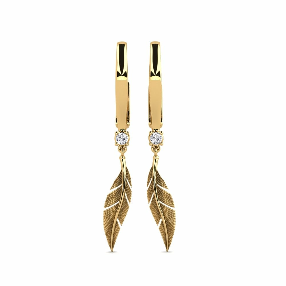 Drops & Dangle Earrings Xatu 585 Yellow Gold Diamond
