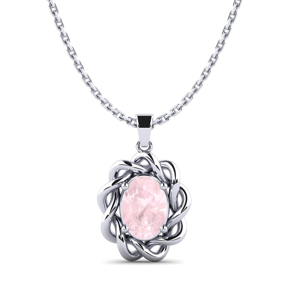 Plata 925 Cuarzo rosa Colgante de Mujer Envigado