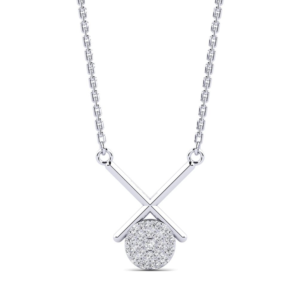 Collier Pendentif En Or Blanc 18k (750) Avec Pavé De Diamants - 4,80 Carats - Taille Ronde Brillante - Cœur - Neuf Avec Étiquettes