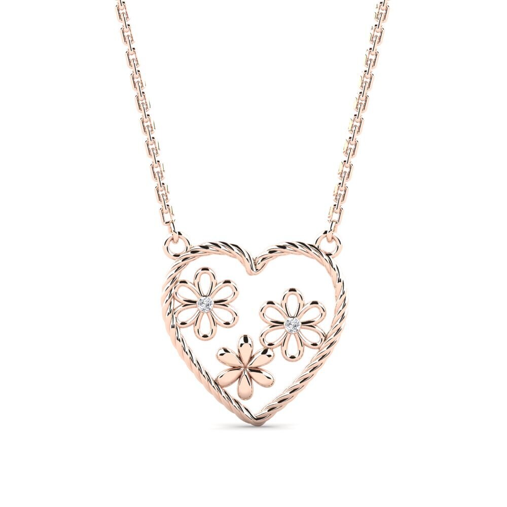 18k Oro Rosa Diamante Collar de Mujer Sera