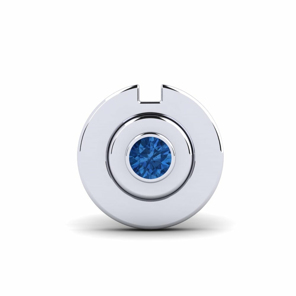Zircone Blu Scuro Orecchino da uomo Cascoon