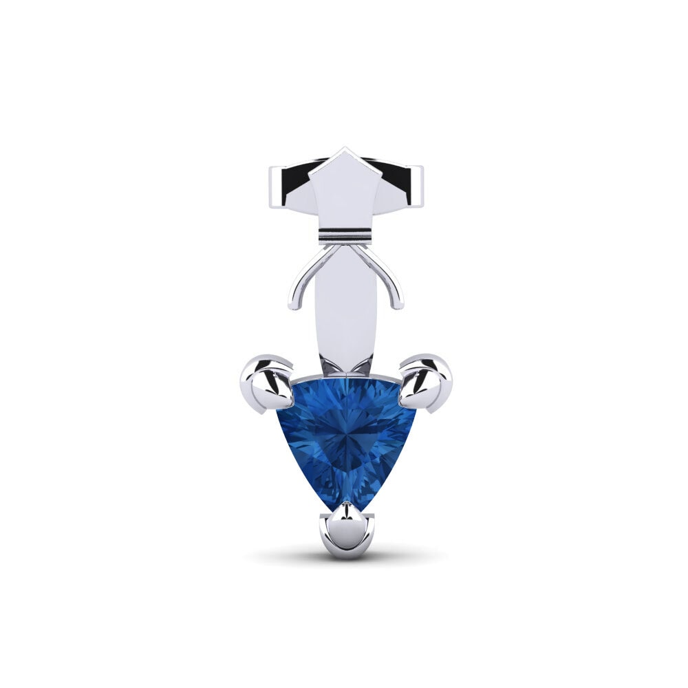 Zircone Blu Scuro Orecchino da uomo Combusken