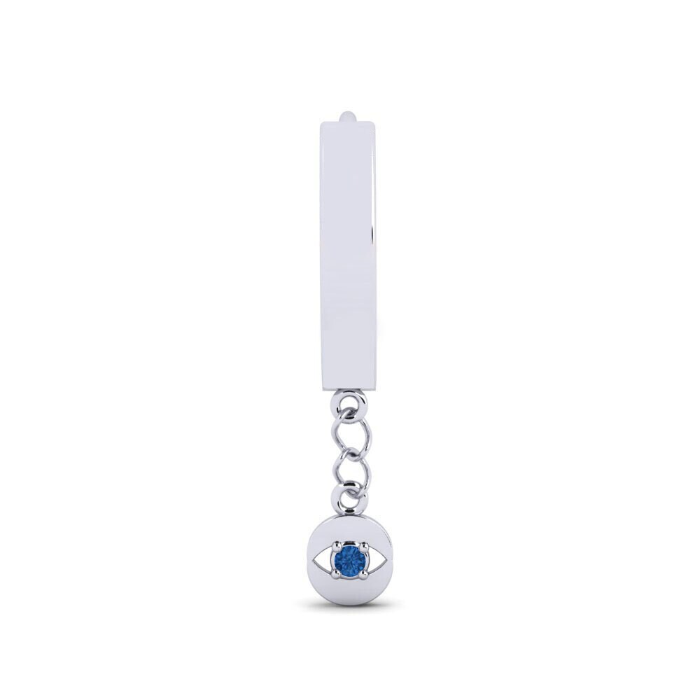 Zircone Blu Scuro Orecchino da uomo Conkeldurr