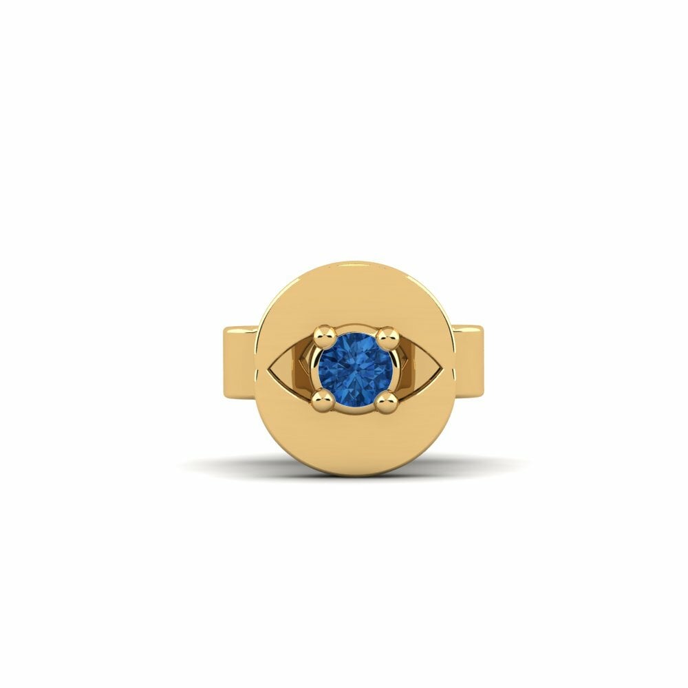 Zircone Blu Scuro Orecchino da uomo Copperajah