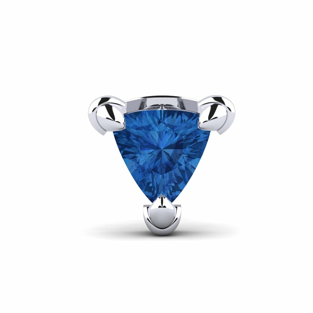 Zircone Blu Scuro Orecchino da uomo Cosmoem