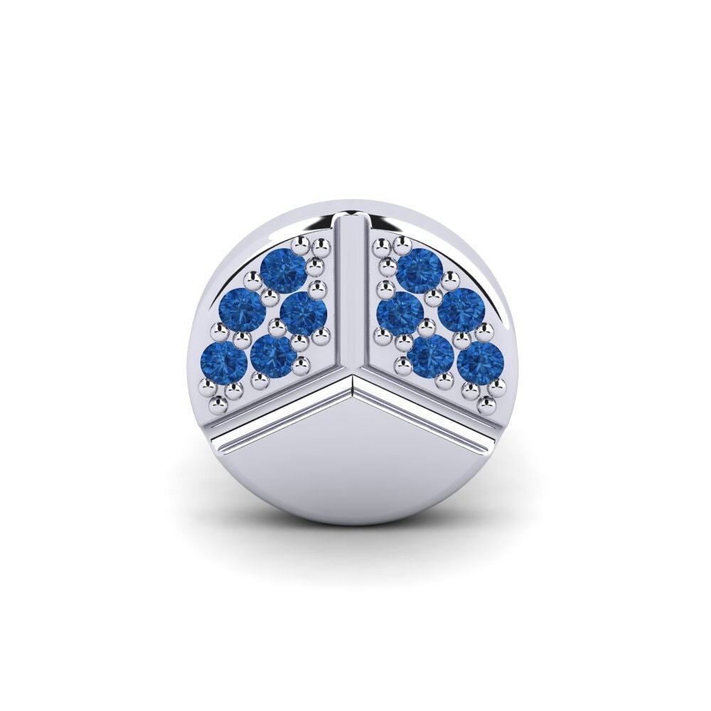Zircone Blu Scuro Orecchino da uomo Crab