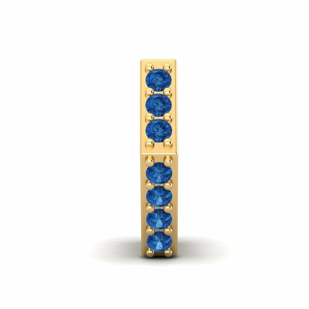 Zircone Blu Scuro Orecchino da uomo Flapple