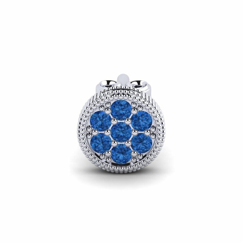 Zircone Blu Scuro Orecchino da uomo Frillish