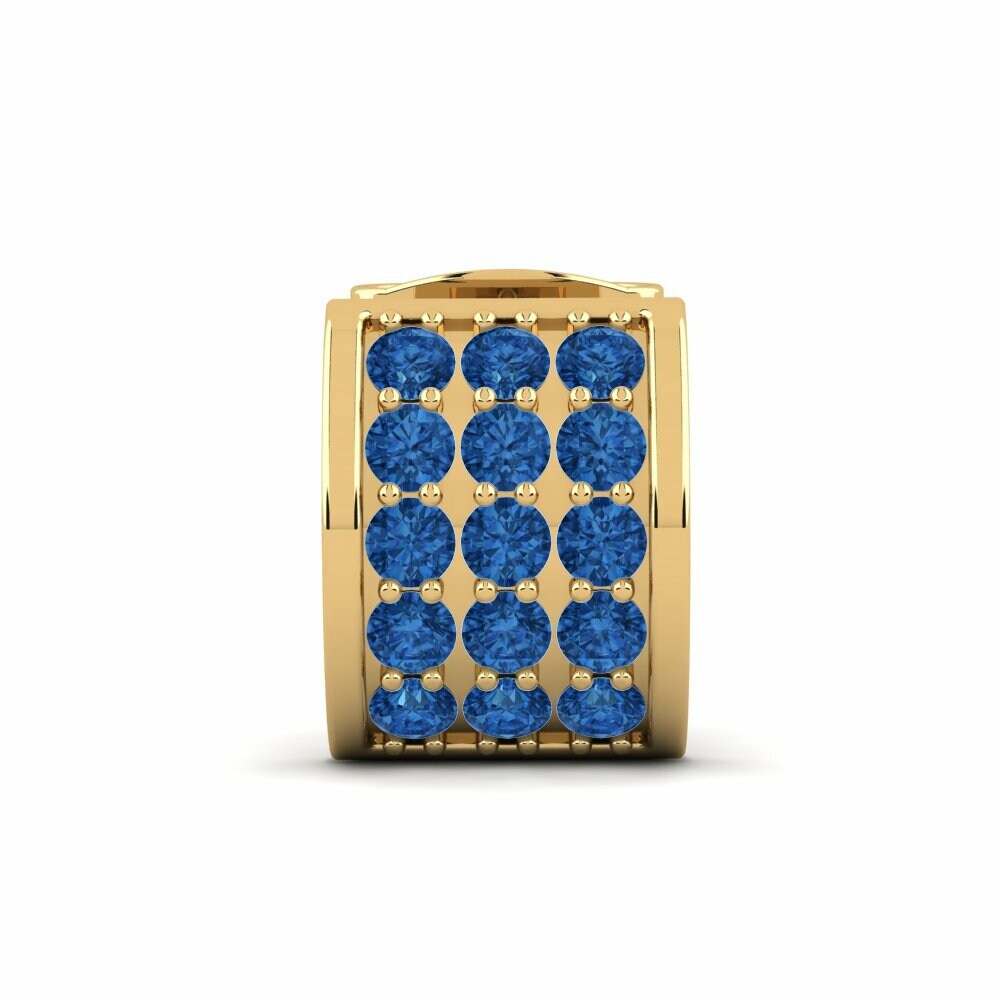 Zircone Blu Scuro Orecchino da uomo Huntail