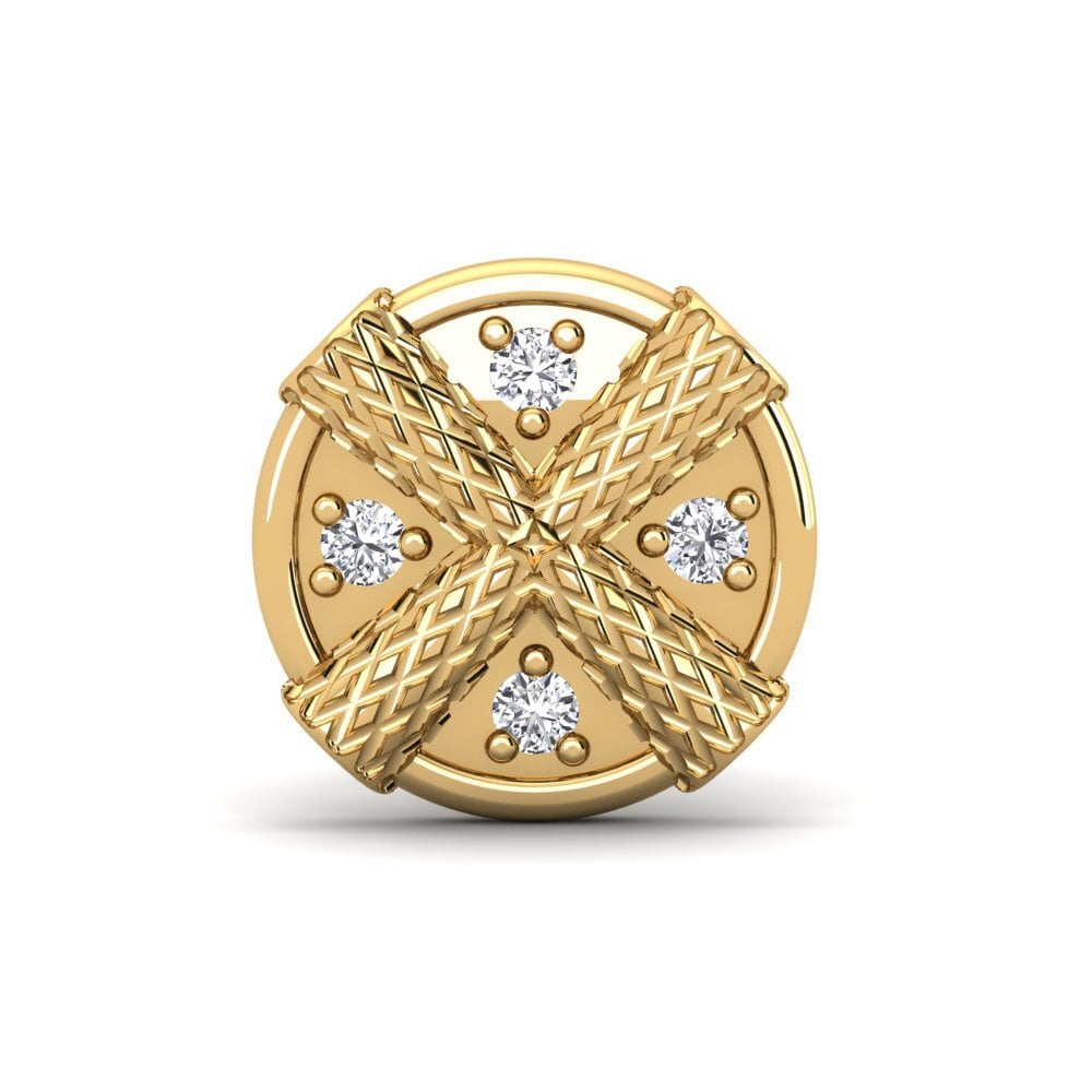 Boucle D'oreille Homme Diamant Noir 0.37 Ct - Or Jaune 18 Carats, Qualité AAA, Neuve Avec étiquettes
