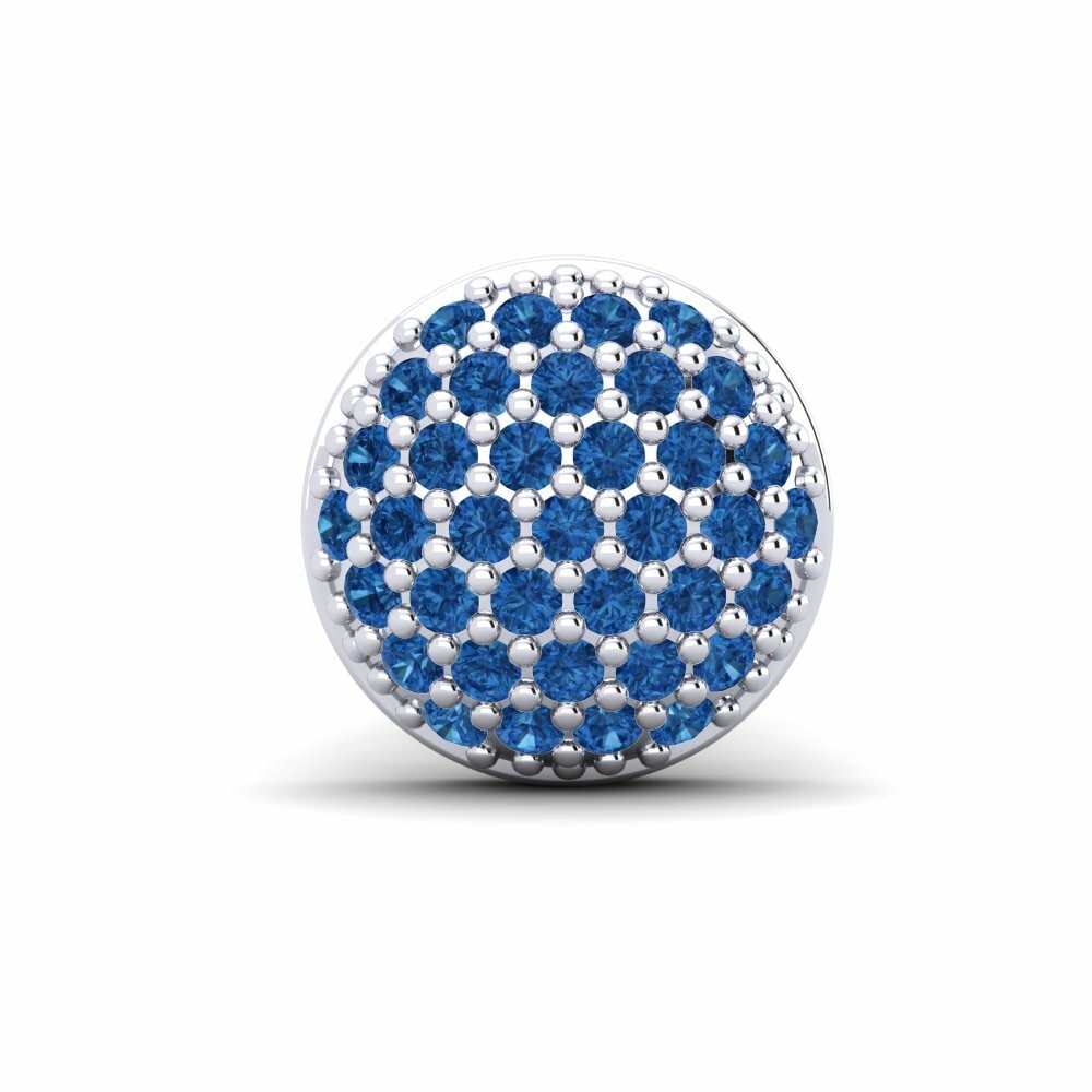 Zircone Blu Scuro Orecchino da uomo Jaxr