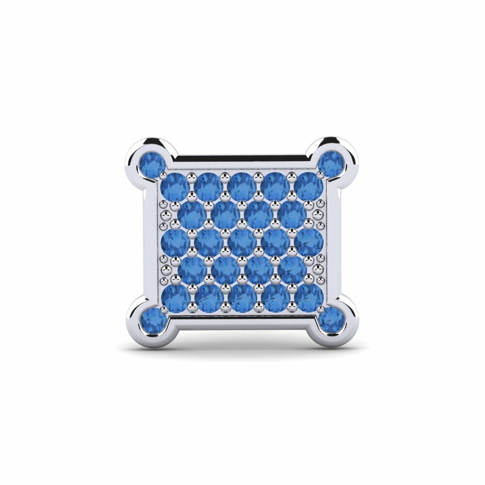 Zircone Blu Scuro Orecchino da uomo Nari