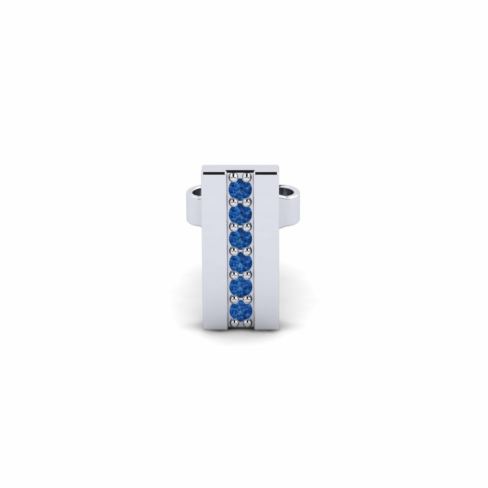 Zircone Blu Scuro Orecchino da uomo Profittie