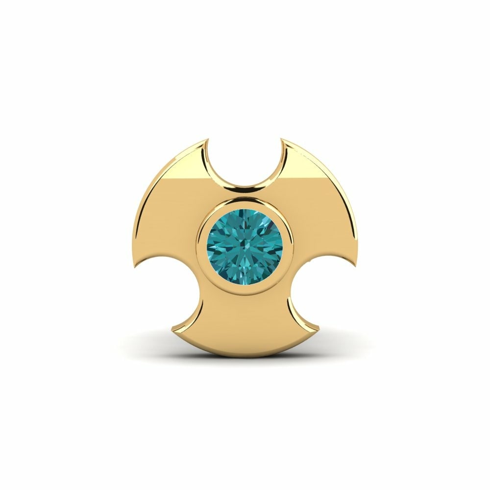 Herren-Ohrring Rotom Blauer Diamant