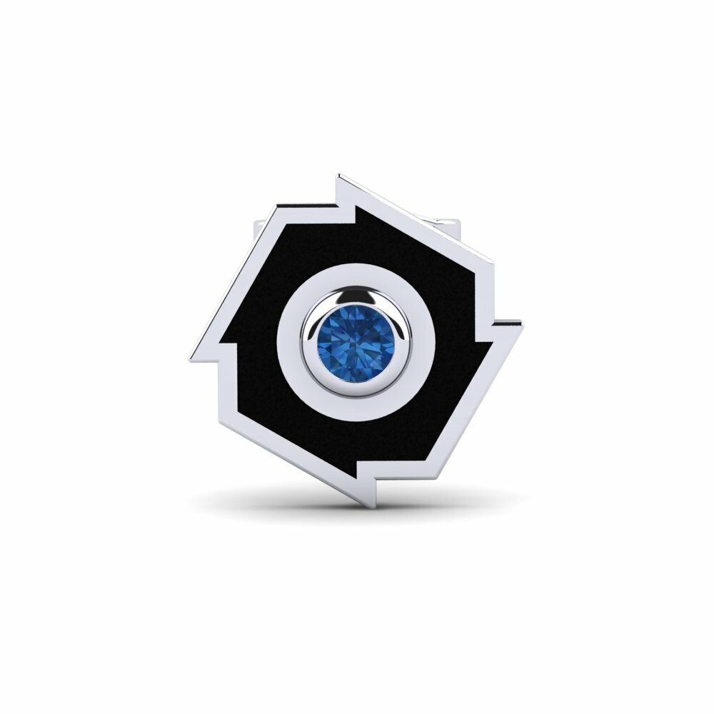 Zircone Blu Scuro Orecchino da uomo Skrelp