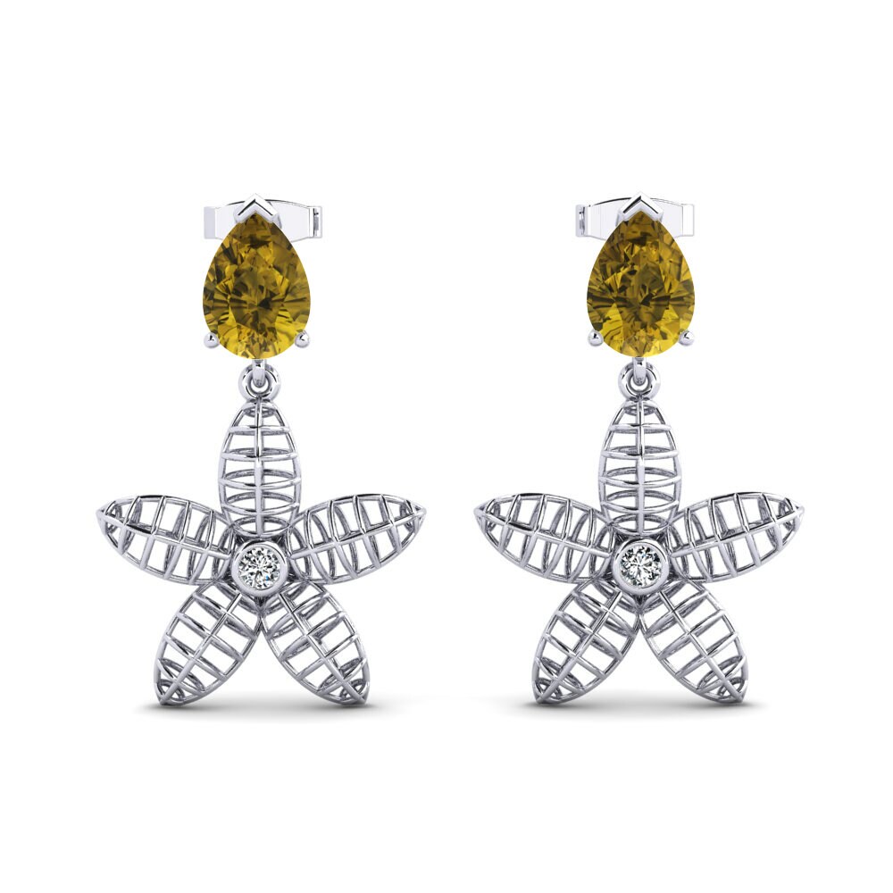 Pear Brown Zircon Women's Earring Karlene