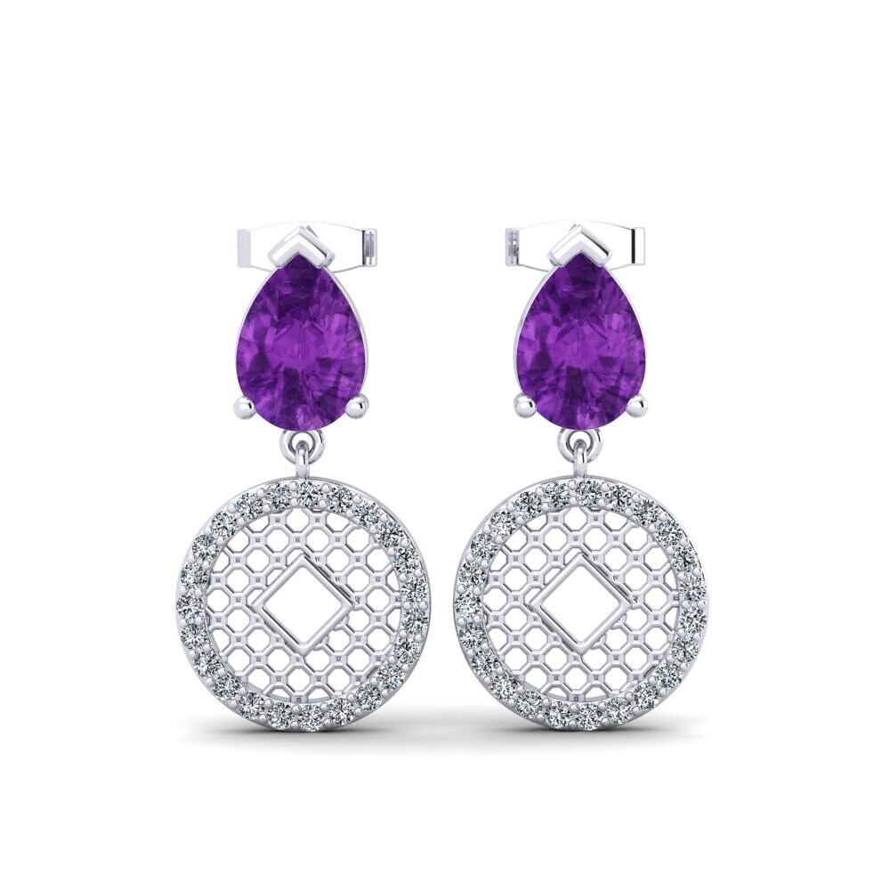 Pear Amethyst Women's Earring Milosh