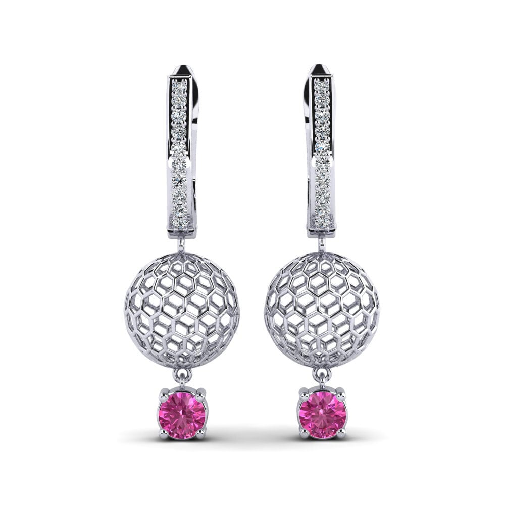 Pink Topaz Women's Earring Nam