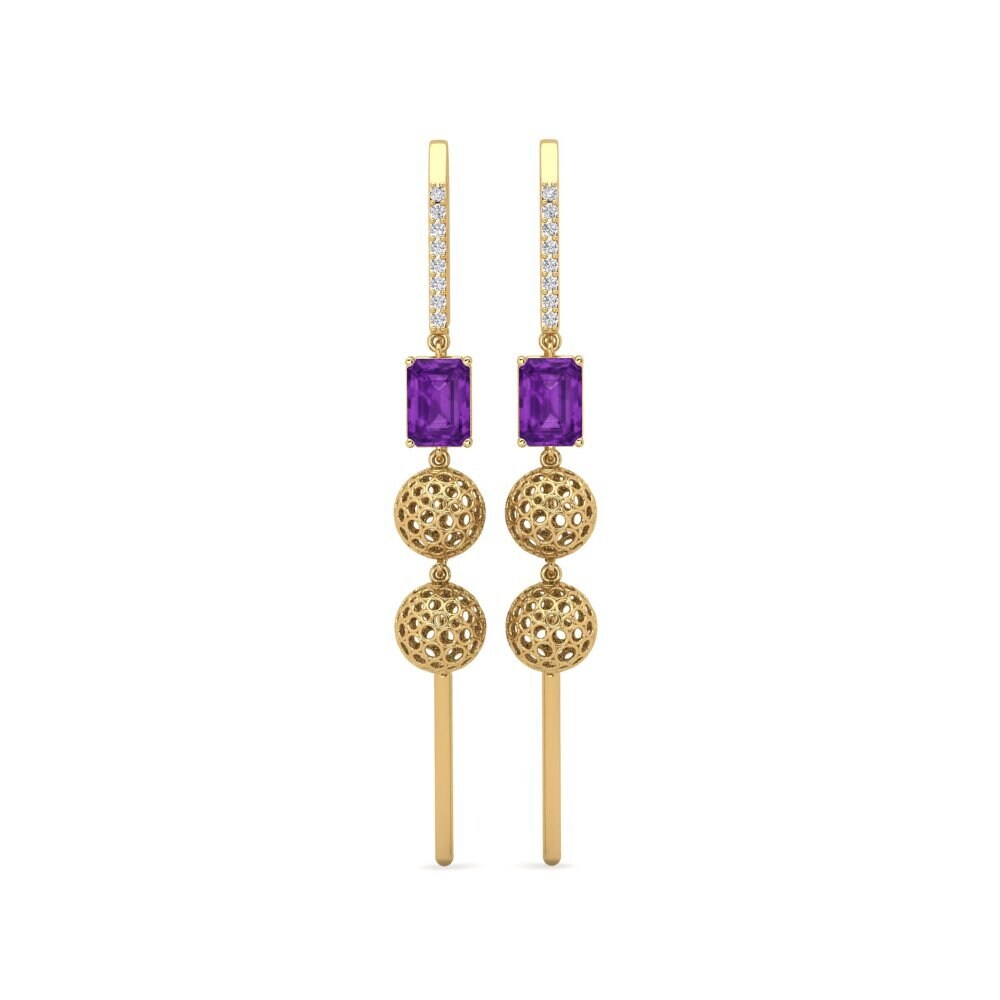 Emerald Cut Amethyst Women's Earring Nectaren