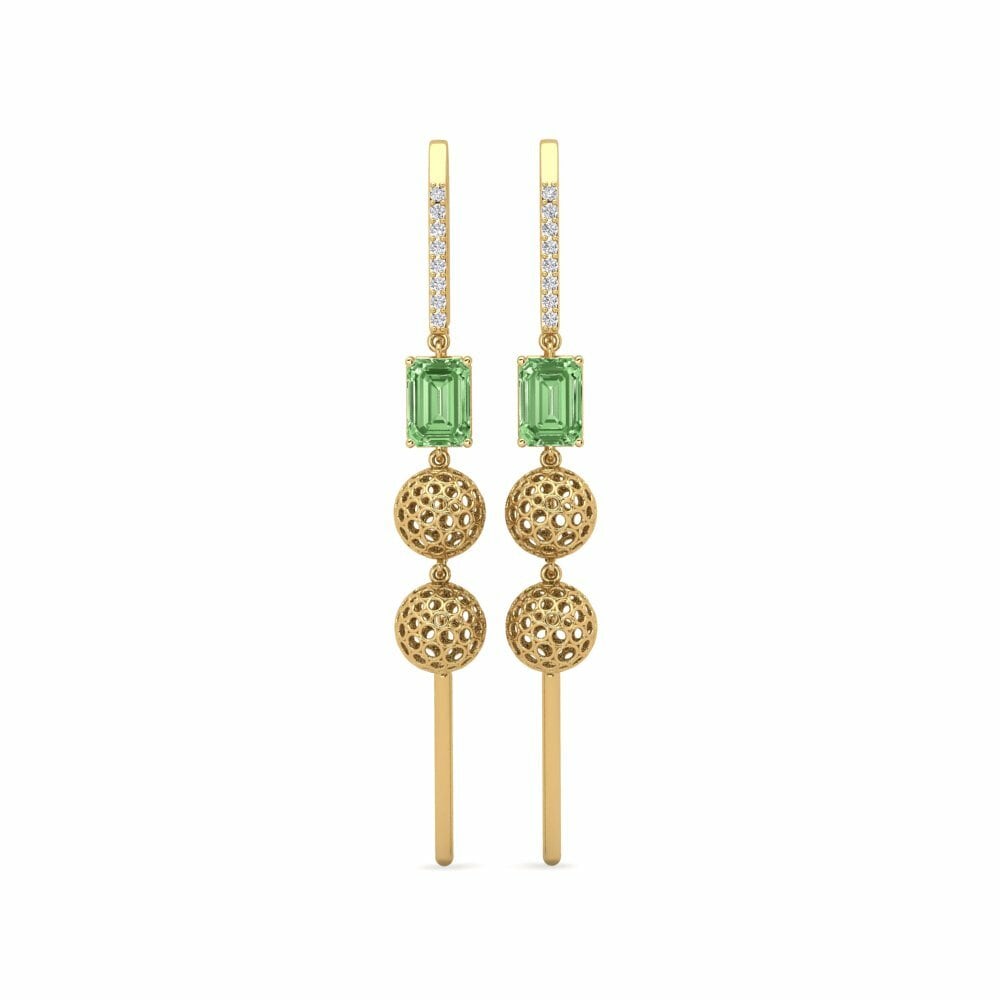 Boucle d'oreille femme Nectaren Diamant Vert