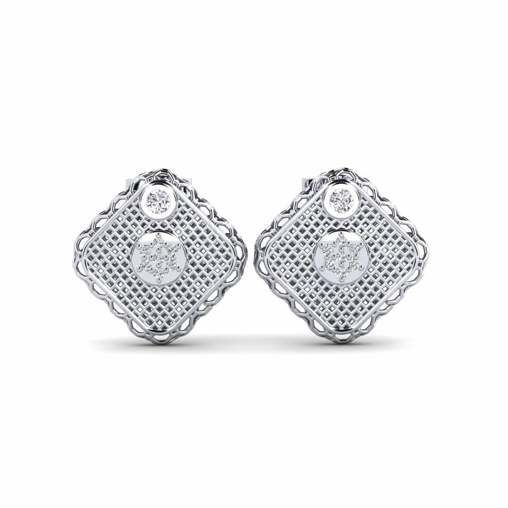 14k Oro Blanco Pendiente de mujer Ratley