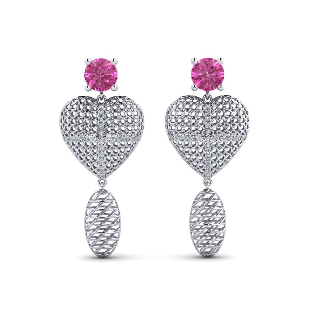 Pink Topaz Women's Earring Wariana