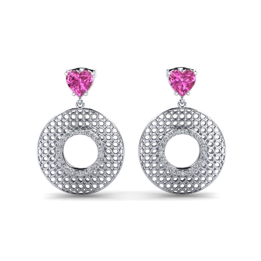 Pink Topaz Women's Earring Zivit