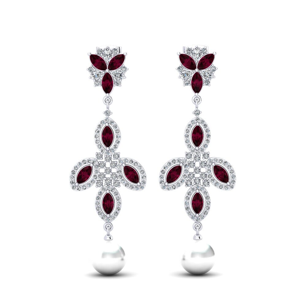 Rhodolite Garnet Women's Earring Gaelicci