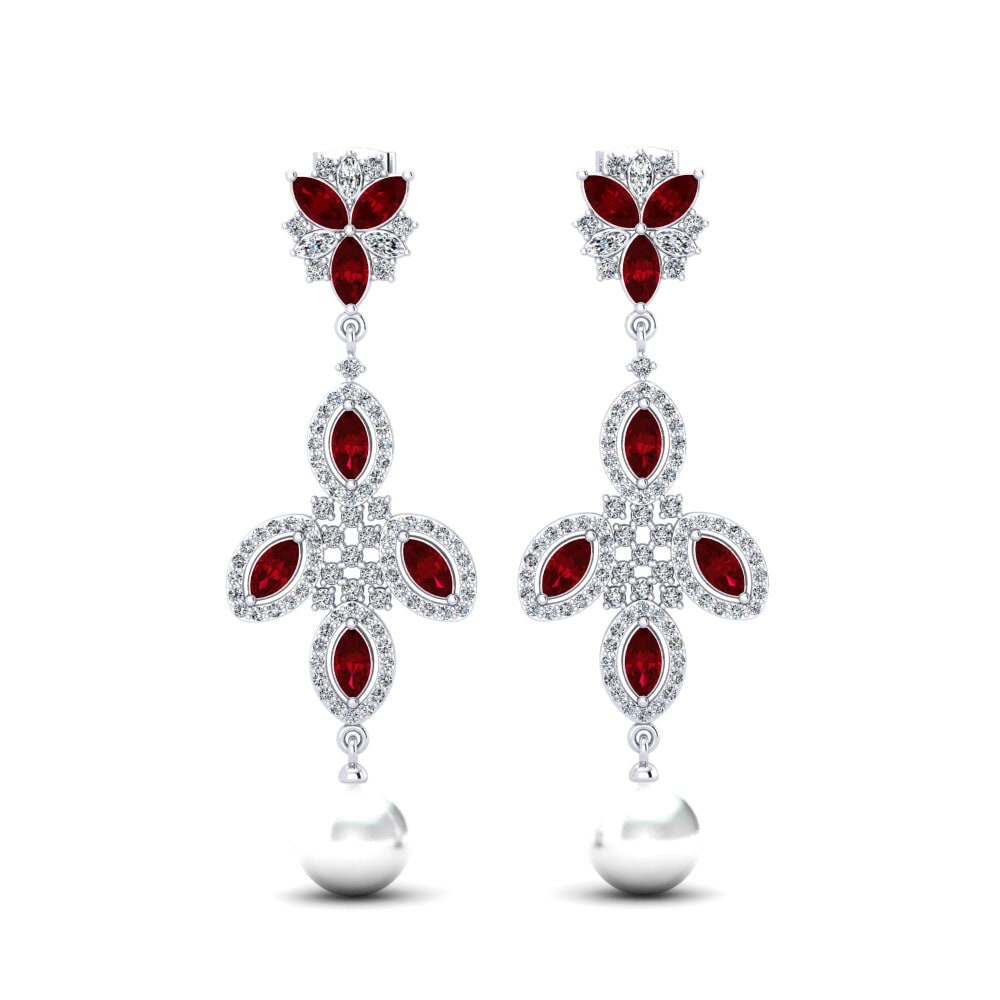 Roter Zirkonia Damen ohrring Gaelicci