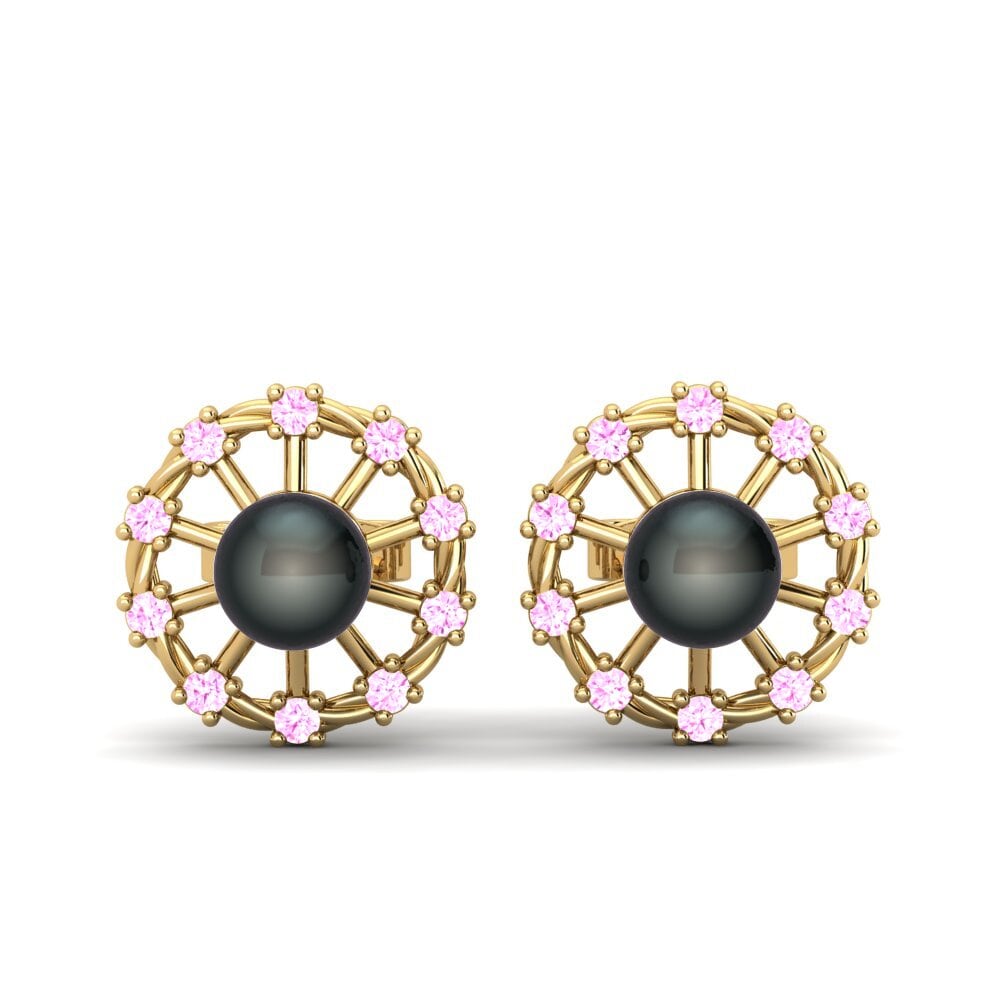 Gelbgold 375 Rosa Saphir Damen ohrring Kurland