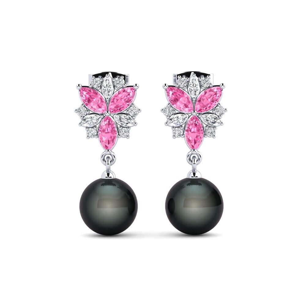 Roze Saffier Dames Oorbellen Mobley